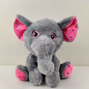 Best Made Toys Grey & Pink Elephant Stuffed Animal Toy 13" Pink Sparkle Eyes